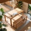 Banc de salle à manger en chêne massif l 47,24 po x P 11,81 po x H 16,14 po YESWOOD
