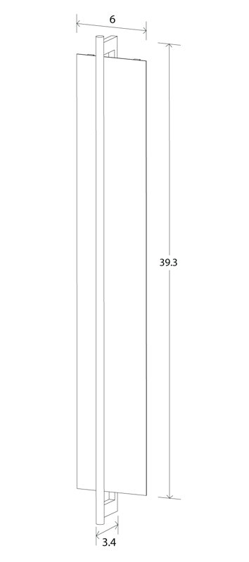Merus 40" LED Dimmable Wall Sconce, White Washed Oak, 277V AC, 3000K