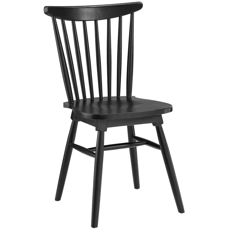 Chaise modble en bois Modway, Noir