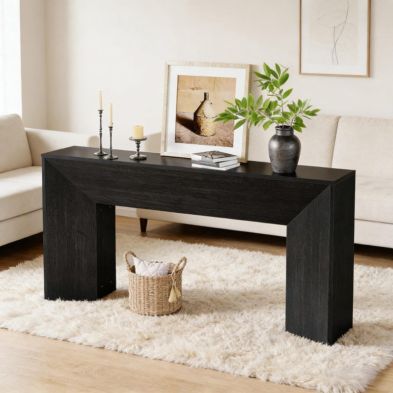 Table d'appoint élégante, table de canapé en bois, console de style moderne, table