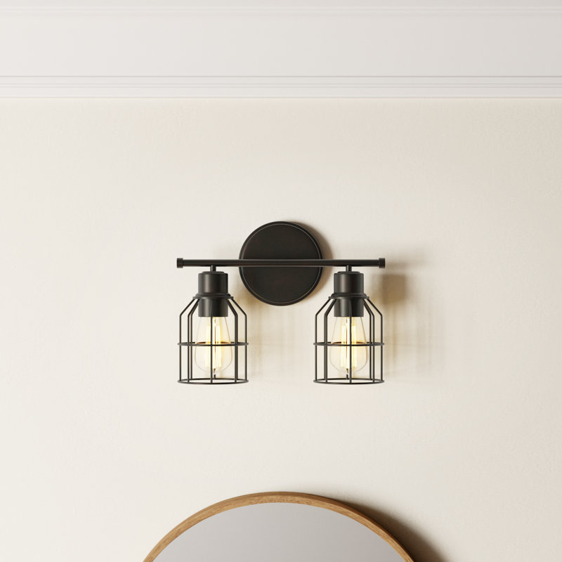 2 - Light Dimmable Vanity Light, Oil Rubbed Bronze