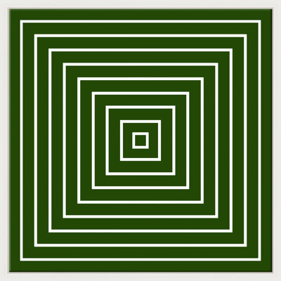 Homage To Stella - Green Giclee On Canvas by David Phoenix