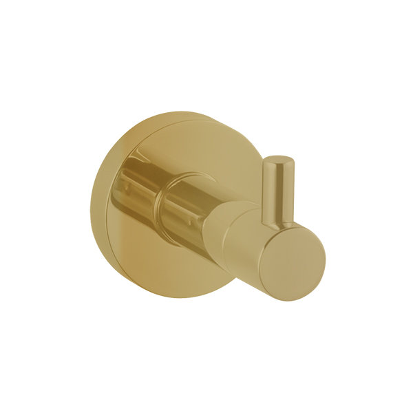 Trova Wall Mounted Robe Hook, Satin Brass