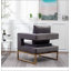 Fauteuil d'appoint rembourré Lenola, gris-1409263580