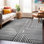 Tapis crème noir Modern Maze