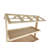 Flower Cart Vending Cart Farmers Market County Fair Wagon Wood Stall Stand Rolling Shelf Retail