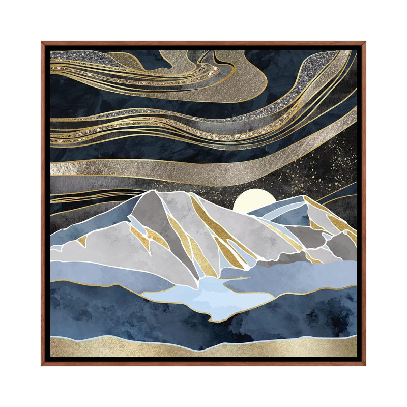 Ciel métallique - impression d'art graphique, Aucun mat, H 37 po x l 37 po x P 1,5 po