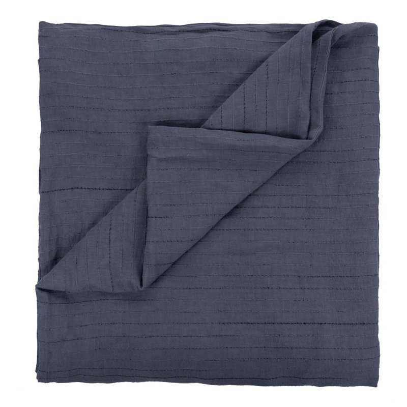 Cambria Linen Duvet Cover, King Duvet Cover, Steel Blue