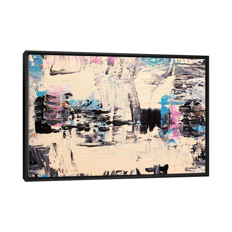 «Music Notes», reproduction sur toile, H 18 po x l 26 po x P 1,5 po, Toile avec cadre noir, Pas de tapis
