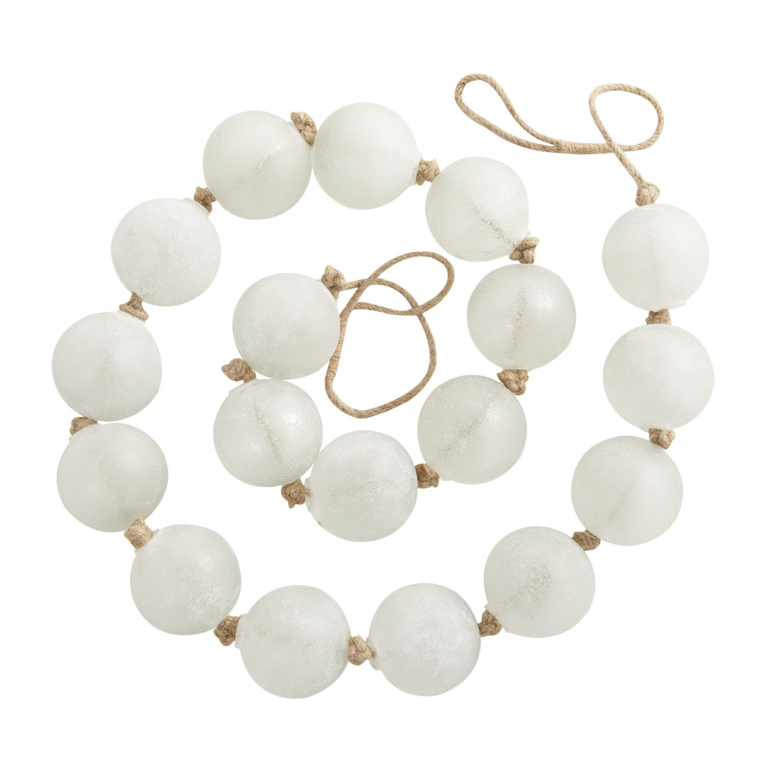 Pearl Glass Garland, Teal, 91" L