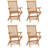Allaynah 4 - Person Teak Wood Patio Dining Set with Round Table