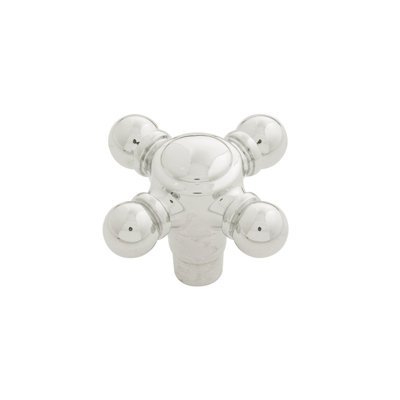 Fuller Collection - bouton de designer - 1-11 / 16 "x 1-11 / 16" nickel poli - quincaillerie traditionnelle pour tiroirs et armoires