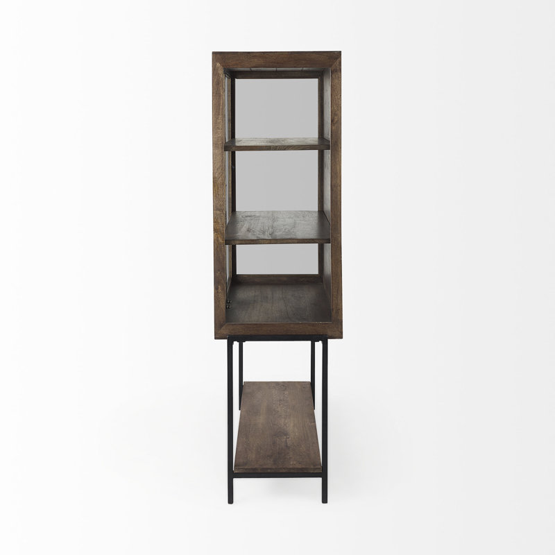 Arelius Curio Cabinet, Medium Brown