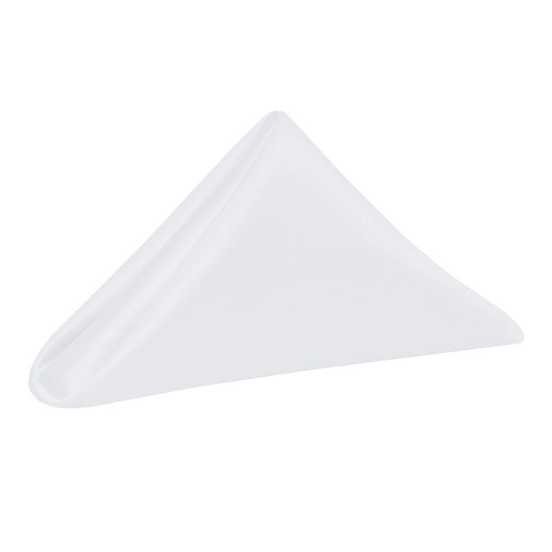 Duchess Polyester Square Napkin, White, 20" W x 20" D
