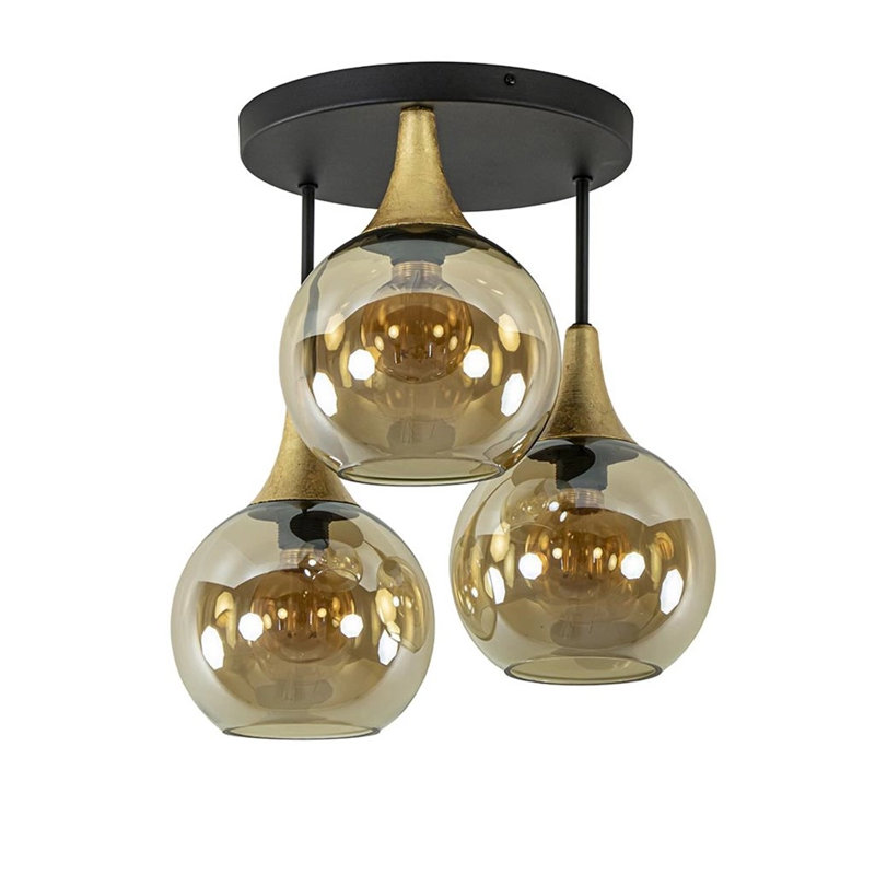 Arriba Glass Semi Flush Mount