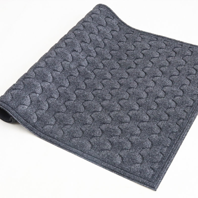 Tapis de porte extérieur antidérapant durable, Gris foncé, L 15 po x L 24 po