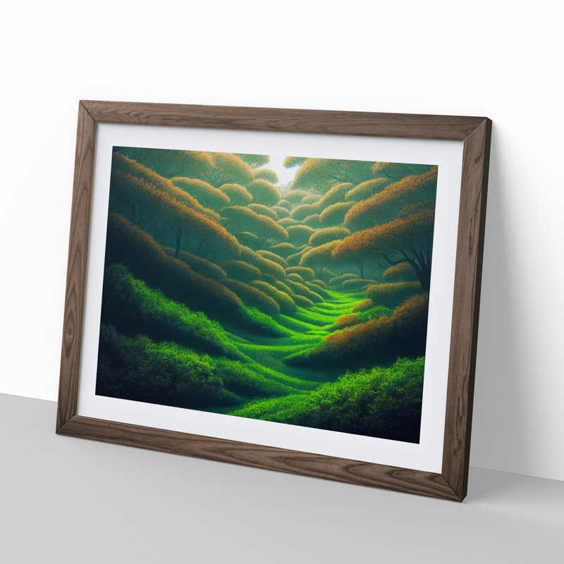 Forest Beauty - Single Picture Frame Print, Walnut Framed, 46cm H x 64cm W x 2cm D