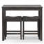 Ensemble de salle à manger 3 pièces, hauteur comptoir, bois gris, mobilier de salle à manger-1892144807