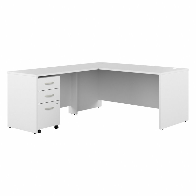 Ensemble de bureau en L 3 pièces Office 500, Blanc