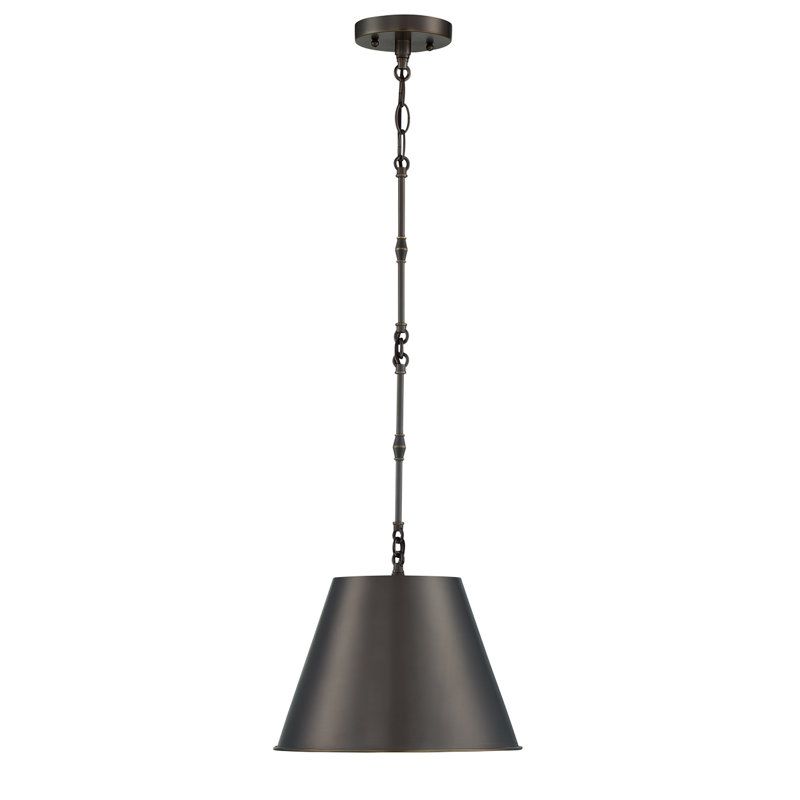 Luminaire suspendu à intensité réglable Presley, Bronze vieilli, H 12,75 po x l 18,25 po x P 18,25 po