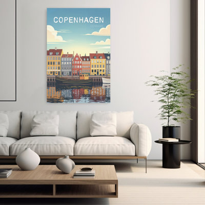 Copenhagen Canal Reflections by Andreas Magnusson - Wrapped Canvas Print