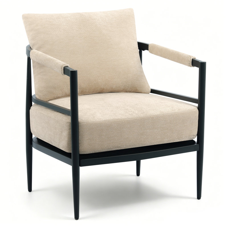 Cindina Modern Curved-back Accent Chair With High-density Foam Cushion– Upholstered Armchair For Living Room, Office, Or Lounge