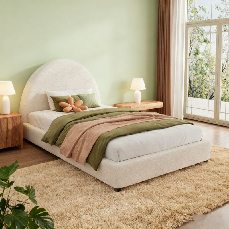 Cadre de lit plateforme tapissier Modern, Simple 
