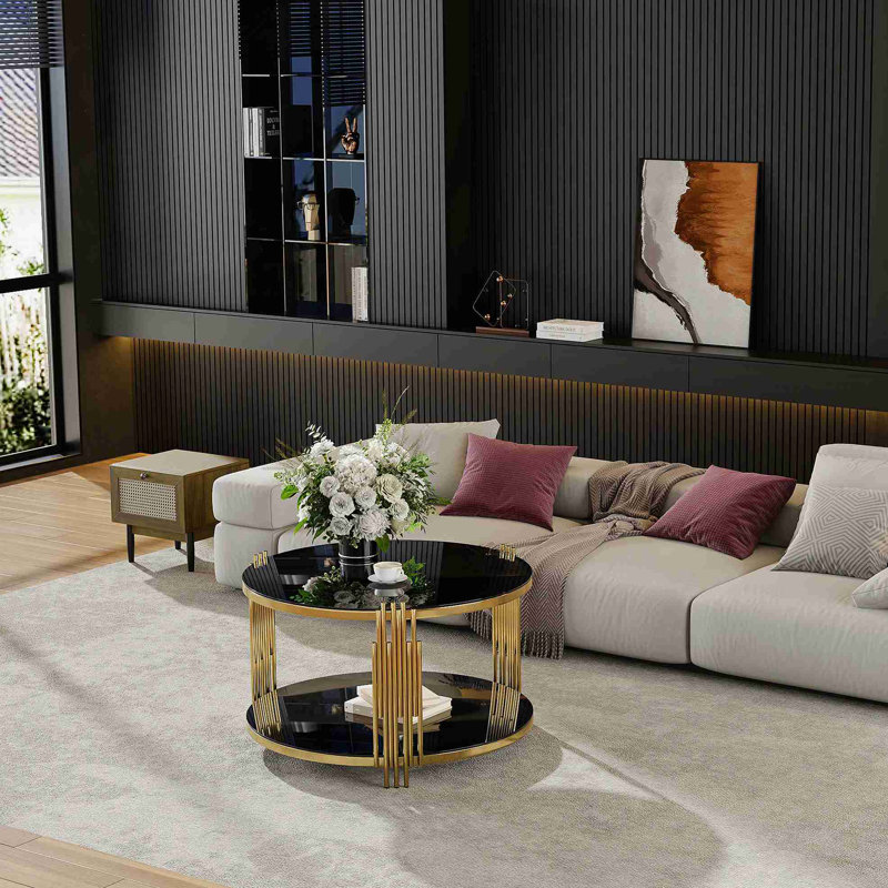 Table basse Modern Modern Mirror, Noir