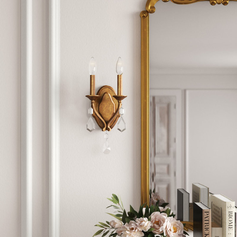 Blakely Candle Wall Light, Antique Gold