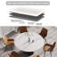 59.05"Modern artificial stone round black carbon steel base dining table-can accommodate 6 people(Only the Dining Table)