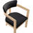 Phalan Vegan Leather Upholstered Dining Arm Chair-1708028895-1708028890