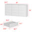 Commode double à 12 tiroirs de 63 pouces de large, sans poignées-2062574546