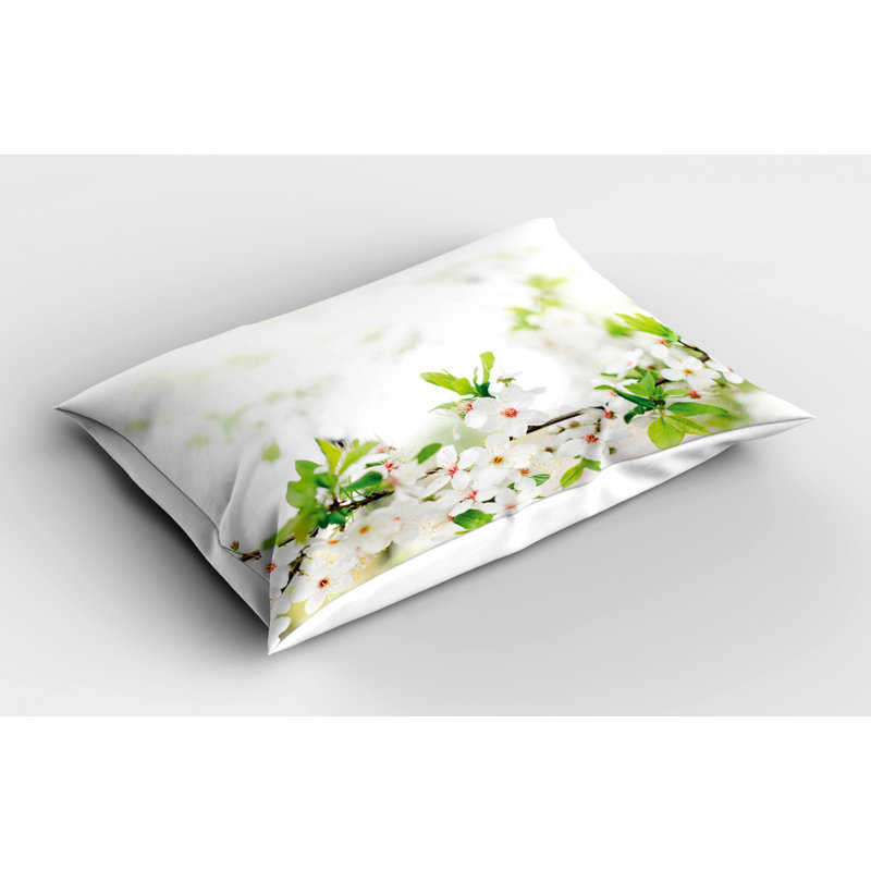 Spring Polyester Floral Sham Set, Twin