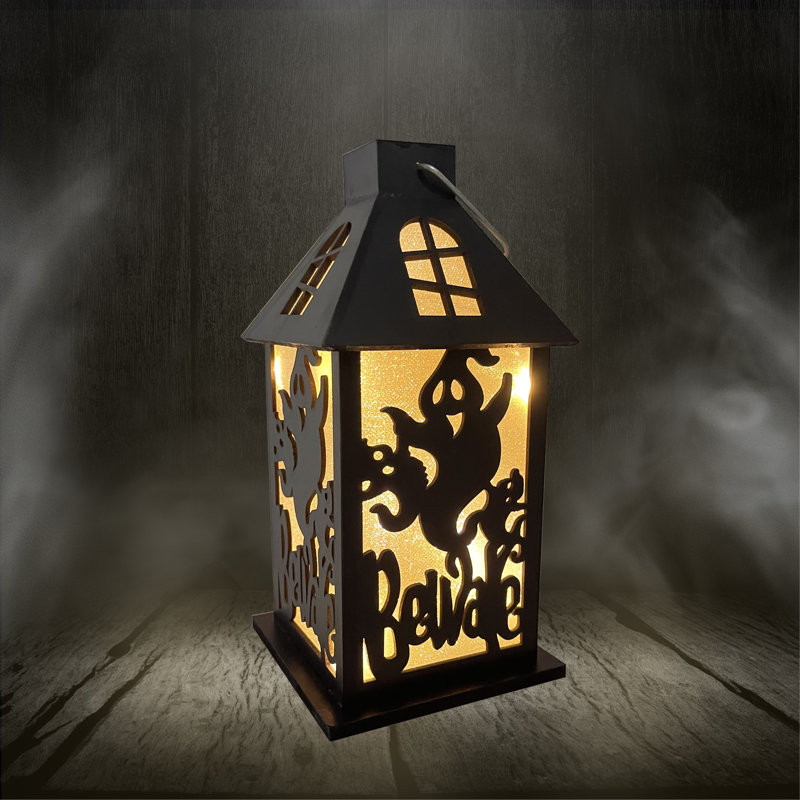 Lanterne d'Halloween avec lumières DEL à piles
