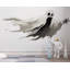 Adhésif décoratif fantôme volant, autocollant mural d'Halloween, décoration de chambre d'enfant effrayant, art mural gothique, murale horreur, 134 g-1818266175