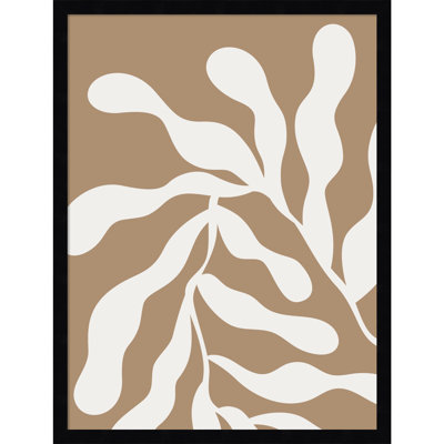 Retro Matisse Inspired Abstract Botanical 1 Beige by The Creative Bunch Studio