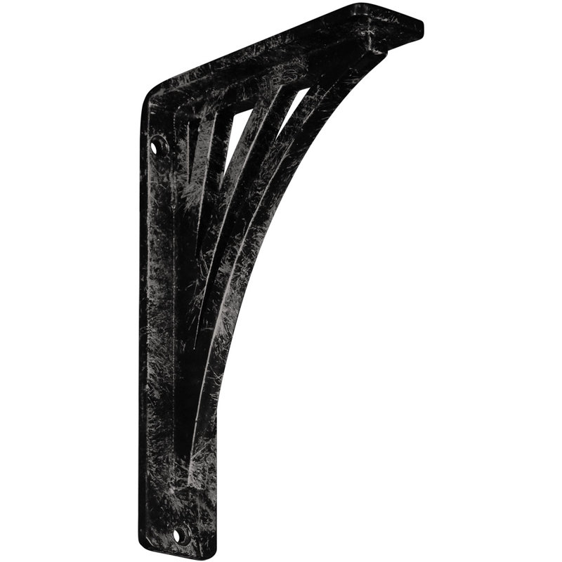 Support en fer forgé Nevio l 1 1/2 po x P 5 1/2 po x H 8 po (support central simple), argent chaud antique