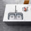 Sinber 32" x 18" Undermount Double Bowl Kitchen Sink with 18 Gauge 304 Stainless Steel Satin Finish
