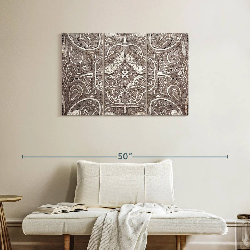 Kerner Ethnic Floral Mandala, 24" H x 38" W