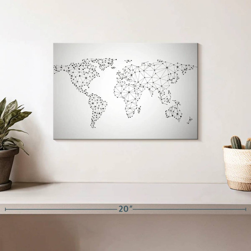 Carte du monde du réseau Aliaz, H 8 po x l 12 po