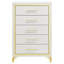 Commode blanche 5 tiroirs Chesney