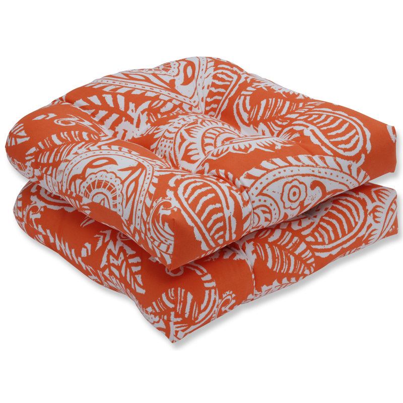 Outdoor 5'' Rocking Chair Seat Cushion, Orange