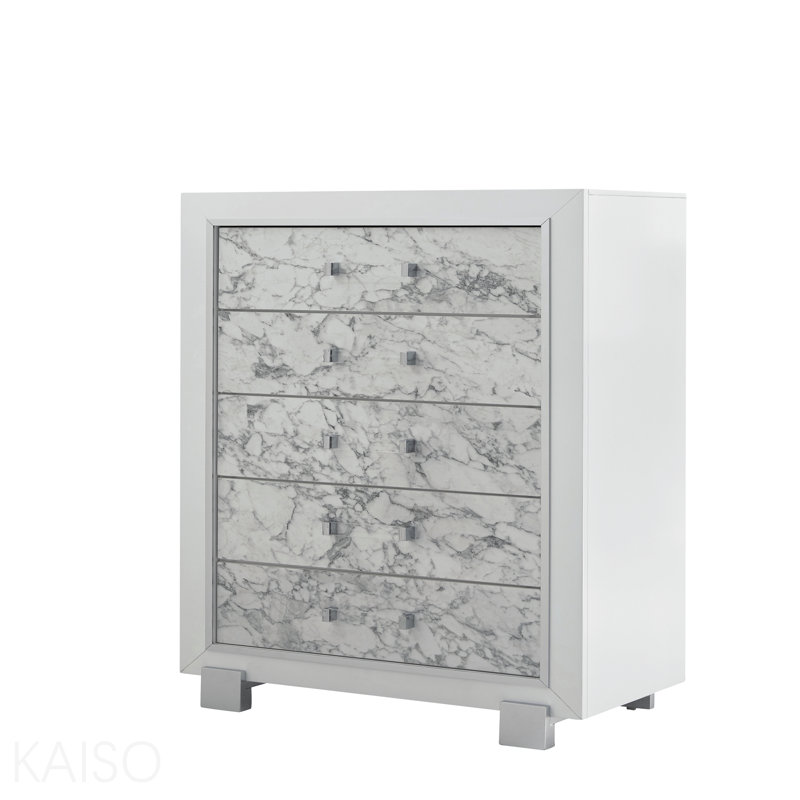 Commode blanche en marbre