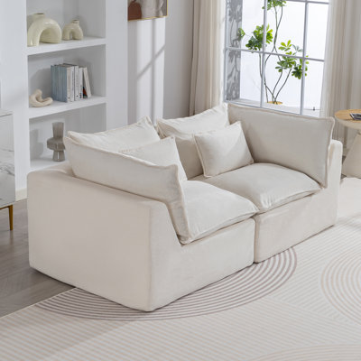 74.8" Wide Comfy Cloud Couch Loveseat Sofa by Orren Ellis