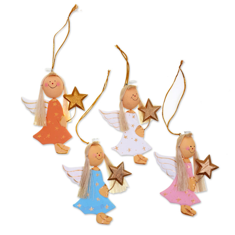 Figurine suspendue ange avec étoile