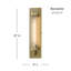 Luciano Plug & Play 1-Light Wall Sconce in Transitional and Modern Style-21 Inches Tall and 4.5 Inches Wide-107377550