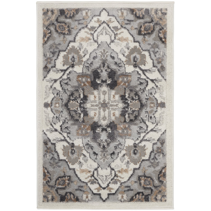 Tapis ivoire traditionnel Rheba, Rectangle 2 pi x 3 pi