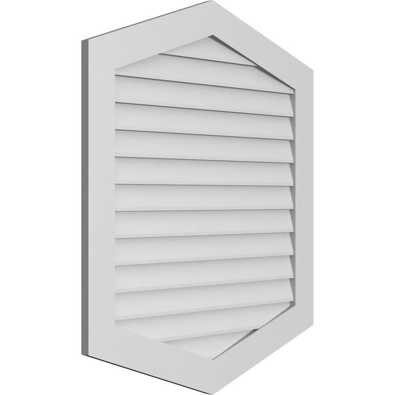 Ventilé vertical à pignon vertical 4/12 po, H 42 po x l 36 po x P 1 po