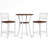 3-Pieces Dining Table Set For Small Space,24'' Round Wooden Top Table & 2 PU Leather Upholstered Chairs, Modern Kitchen Table Set With Metal Frame, Bistro Set For Patio, Cafe, Restaurant & Bar-1859065842-1858169911