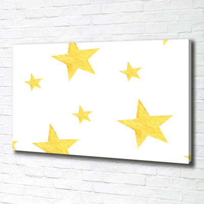 Yellow Stars - Wrapped Canvas Print